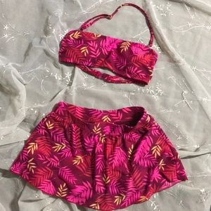 Tropical Leaf Print Bikini